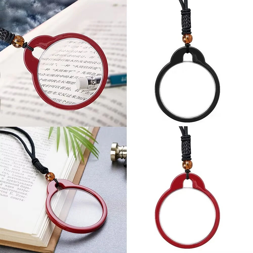 1Pcs Lightweight Portable Hanging Neck Single Reading Glasses HD Anti-blue Light Anti-loss Hand-woven Lanyard Pendant Presbyopia Glasses