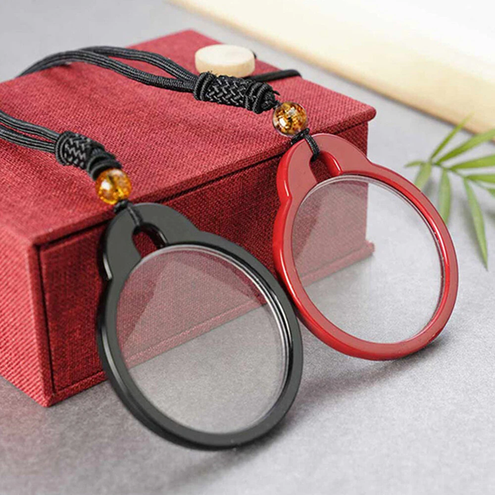 1Pcs Lightweight Portable Hanging Neck Single Reading Glasses HD Anti-blue Light Anti-loss Hand-woven Lanyard Pendant Presbyopia Glasses