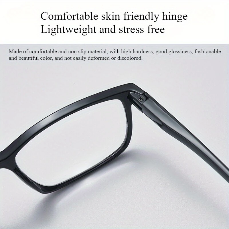 Crystal Reading Glasses, HD Presbyopic Glasses, Eye Protection Anti Fatigue Unisex Comfortable Eyewear Vision Care Diopter