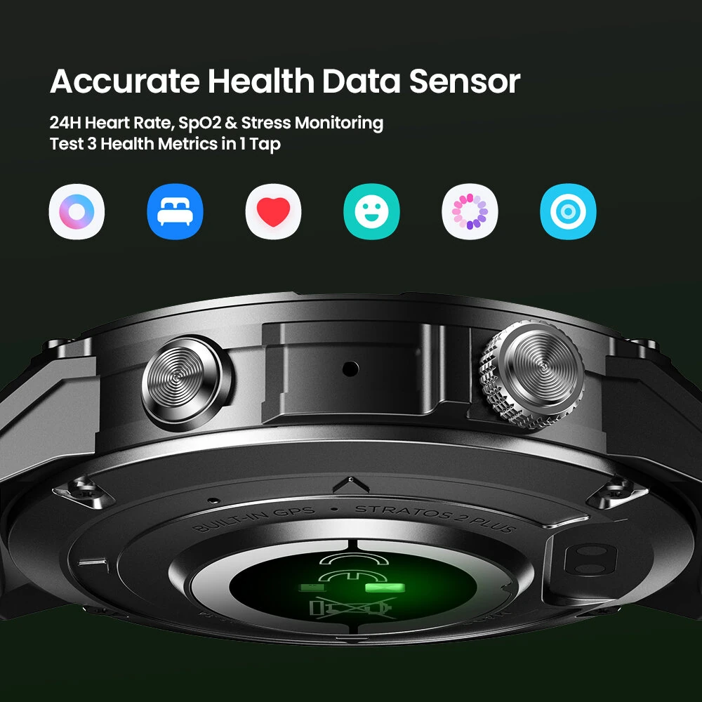 [World Premiere]Zeblaze Stratos 2 Plus 1.43 inch AMOLED GPS Health and Fitness Barometric Altimeter Compass 3 ATM Waterproof Smart Watch