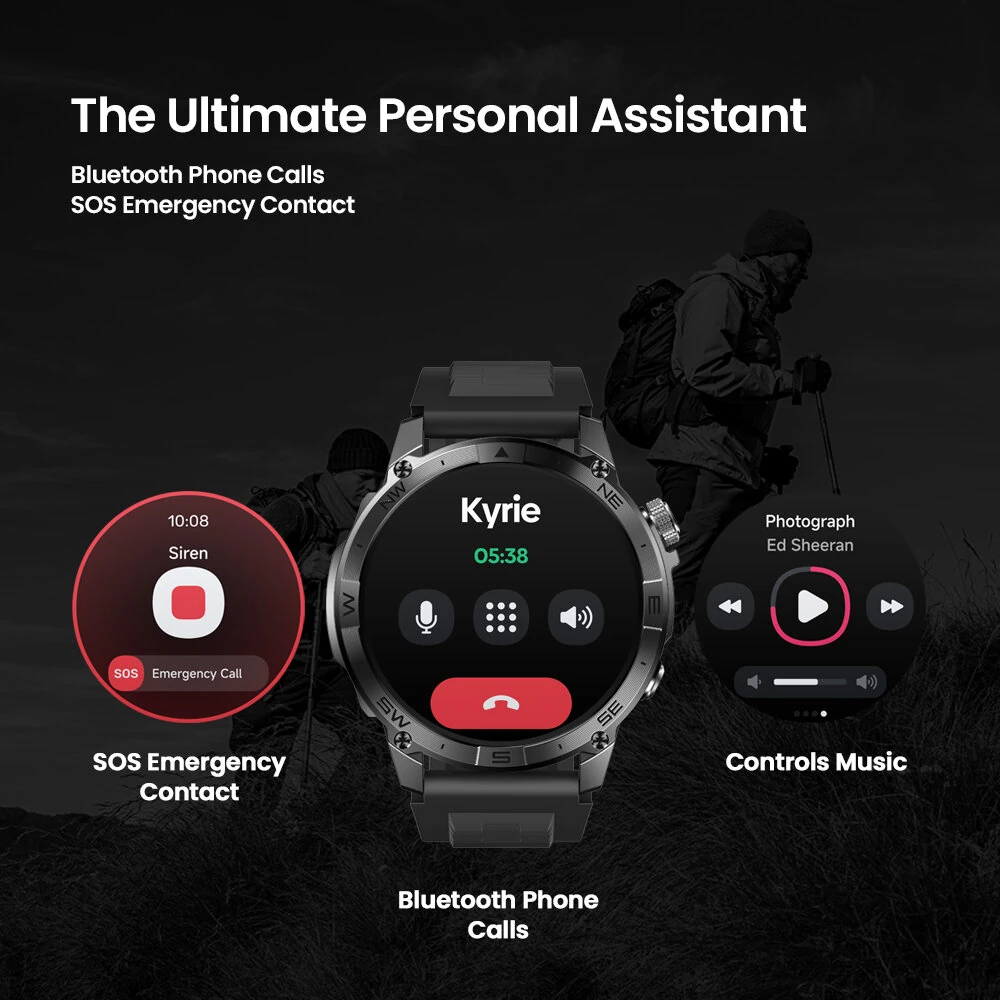 [World Premiere]Zeblaze Stratos 2 Plus 1.43 inch AMOLED GPS Health and Fitness Barometric Altimeter Compass 3 ATM Waterproof Smart Watch