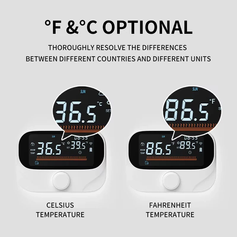 Tuya WiFi Smart Home Wireless Thermostat RF Battery Gas Boiler Water Heating Digital Temperature Controller Work with Alexa Google Home