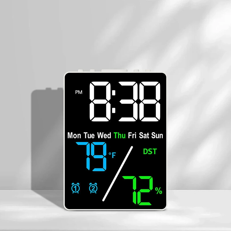 Multifunctional Electronic Clock With Simple Setting Of Temperature And Humidity USB Digital Temperature Humidity Vertical Screen Clock