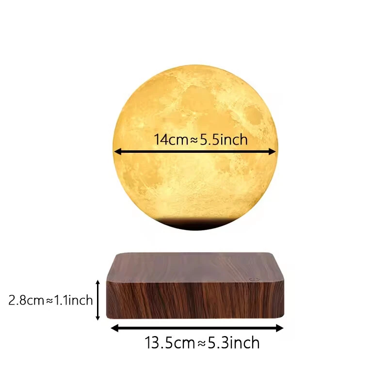 Magnetic Levitation Globe LED Moon Floating Romantic Lamp Suspended 3D Moon Lamp Rotating Globe Bedside Lamp