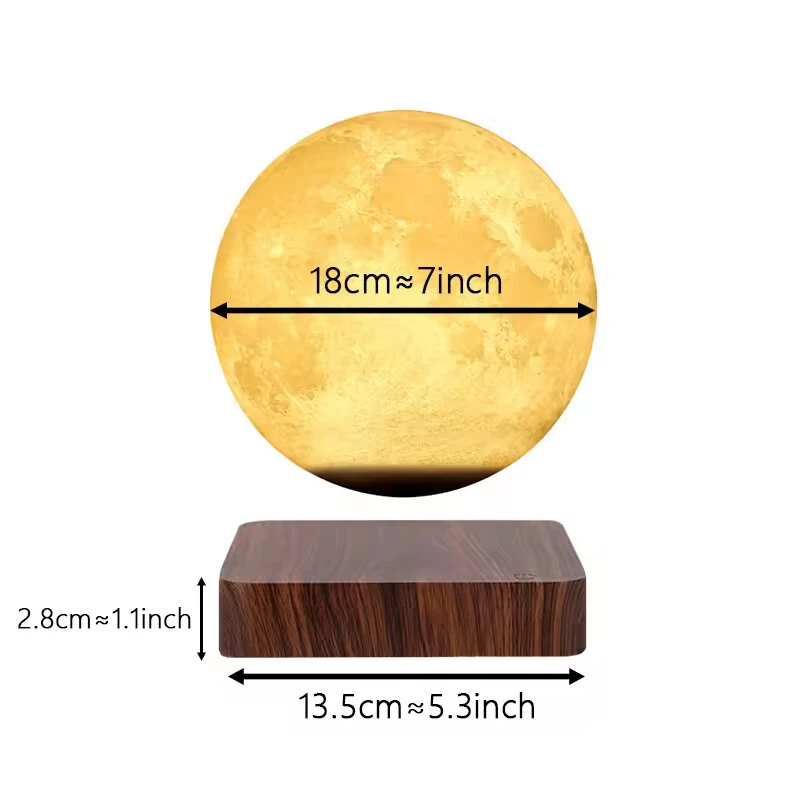 Magnetic Levitation Globe LED Moon Floating Romantic Lamp Suspended 3D Moon Lamp Rotating Globe Bedside Lamp