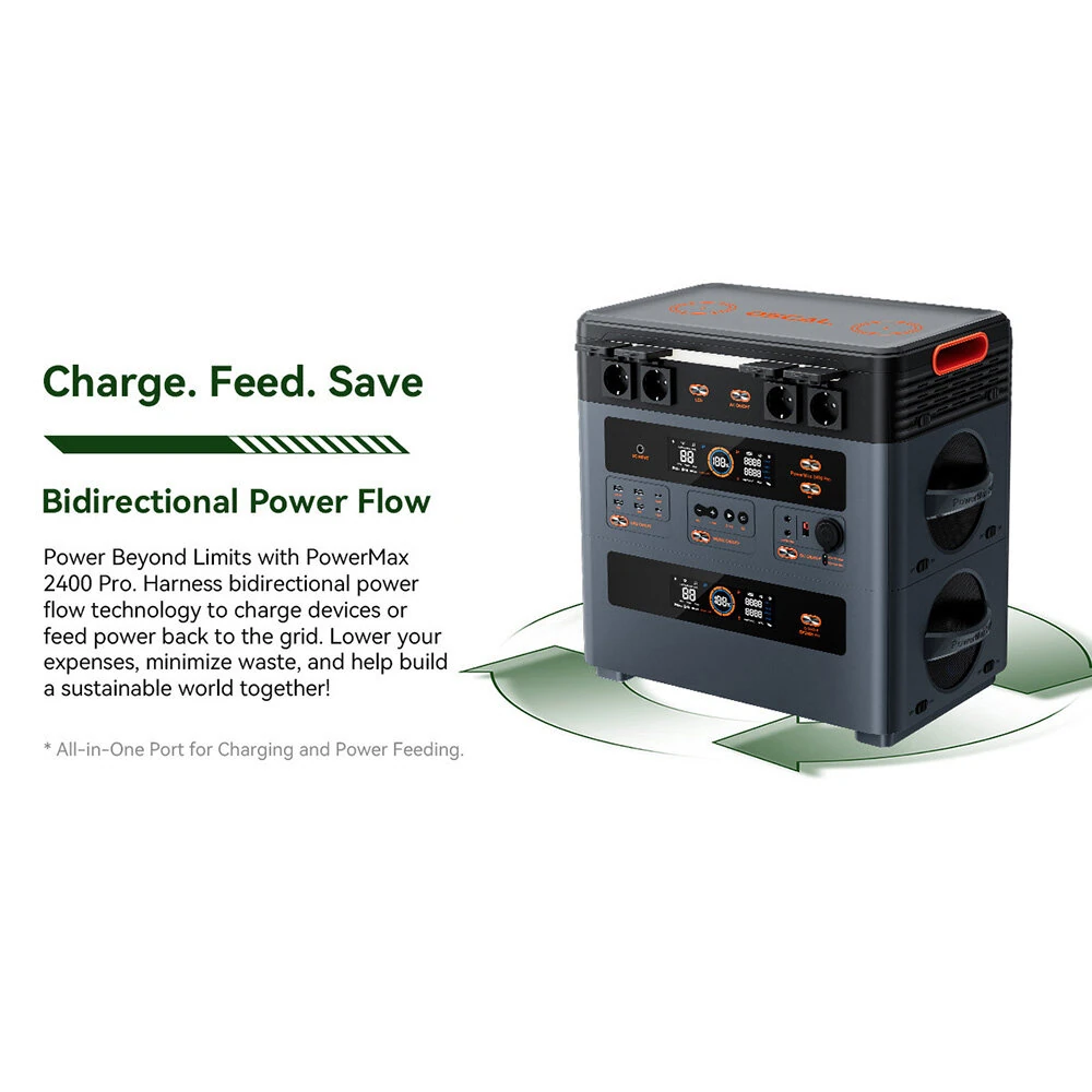 [EU Direct] Oscal BP2400 Pro Portable Power Station 2016Wh LiFePO4 External Battery For Powermax 2400 Pro, PM2400 Pro