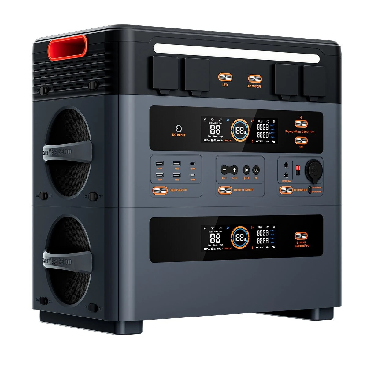 Blackview OSCAL BP2400 Pro Portable Battery Pack 1872Wh LiFePO4 Battery 2400W AC Output for PM2400 Pro Power Station