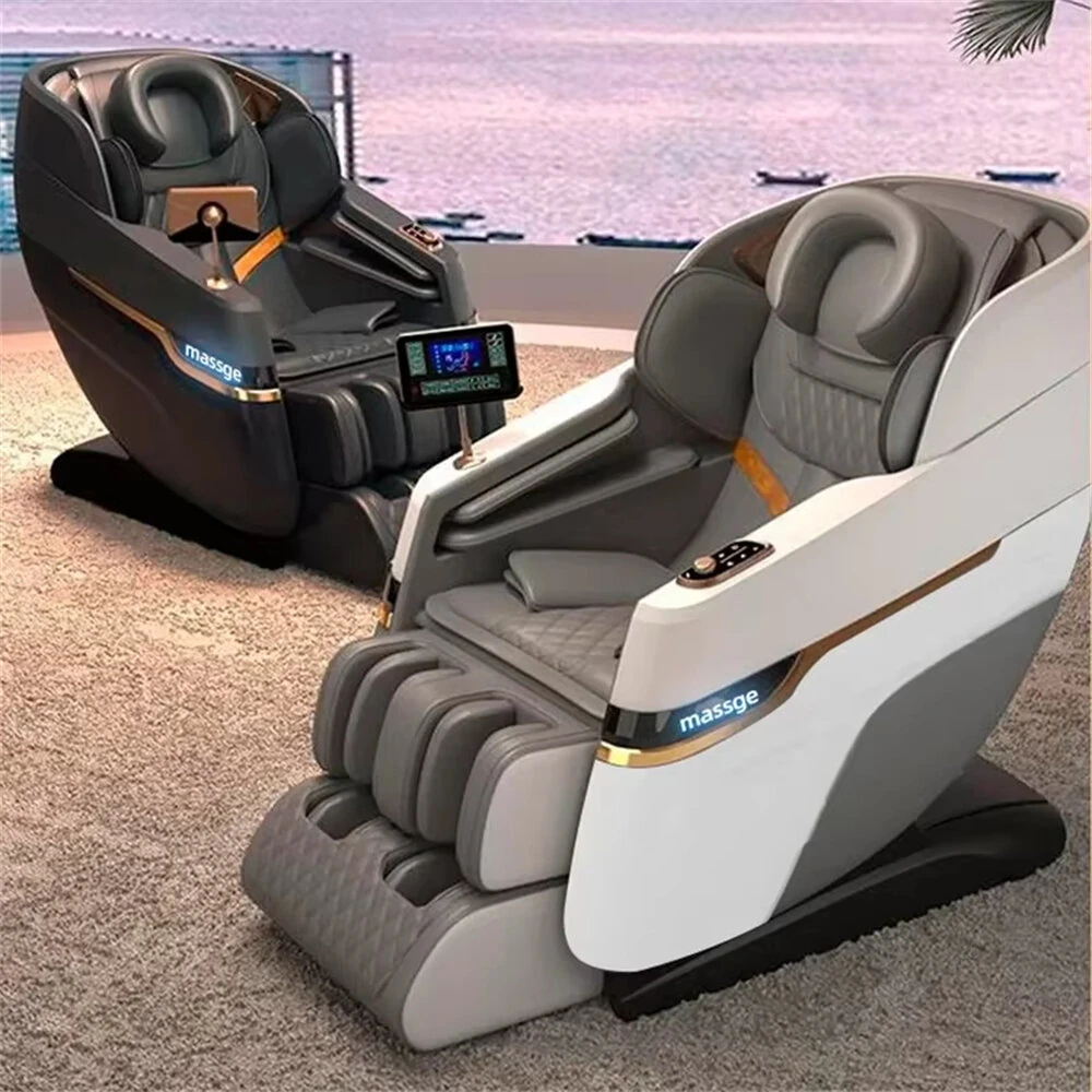 4D SL Track AI Smart Massage Chair 0 Gravity Recliner Full Body Airbag Massage Sofa With Touch Shortcut Panel Office Chair Voice Control