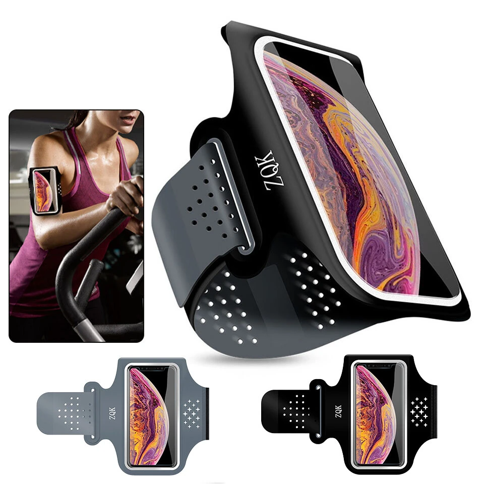 6.5'' Running Arm Bag Sports Waterproof Sweatproof Touch Screen Night Reflective Phone Bag for Outdoor Riding Hiking Fitness