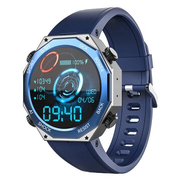 Rogbid Tank M1 5ATM Waterproof Swimming Hifi Bluetooth Call Heart Rate Blood Pressure SpO2 Monitor Fitness BT5.3 Smart Watch