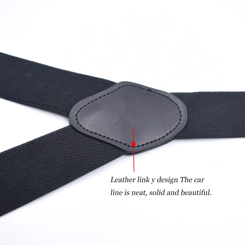 Men's Suspender Business Trousers Strap Clips Braces Vintage Casual Suspensorio Trousers Six-clip Shoulder Straps