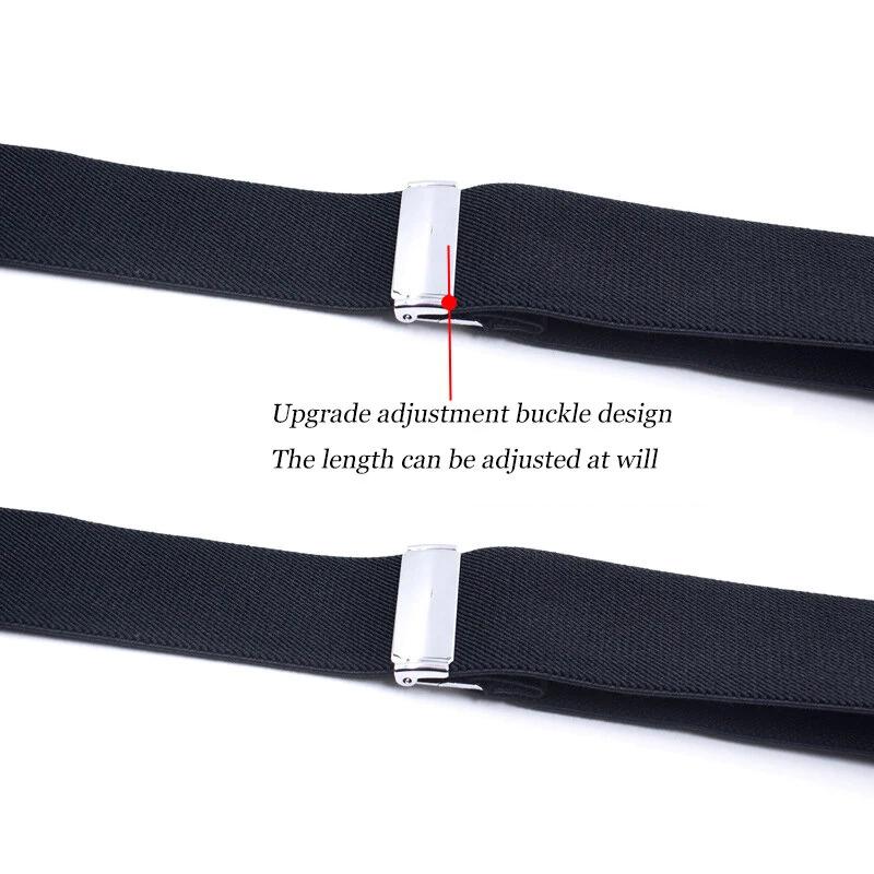 Men's Suspender Business Trousers Strap Clips Braces Vintage Casual Suspensorio Trousers Six-clip Shoulder Straps