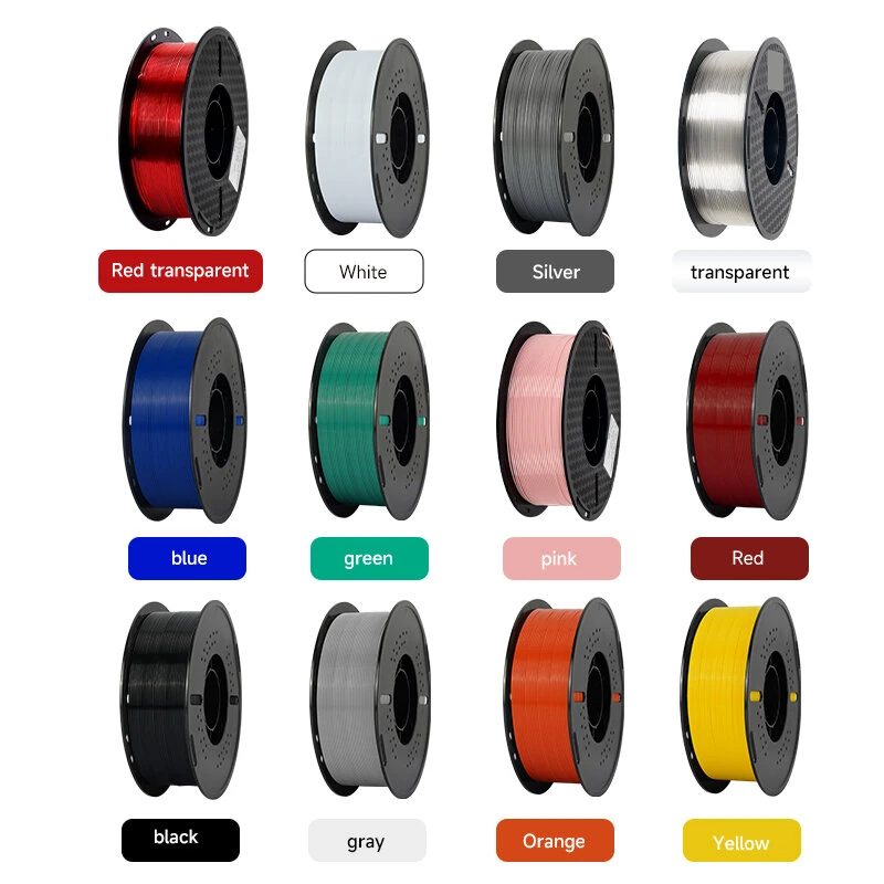 KINGROON PETG 3D Printer Filament 1.75mm 10kg Multicolor High Strength Easy to Print Eco-Friendly No Bubbles Smooth Printing High Precision