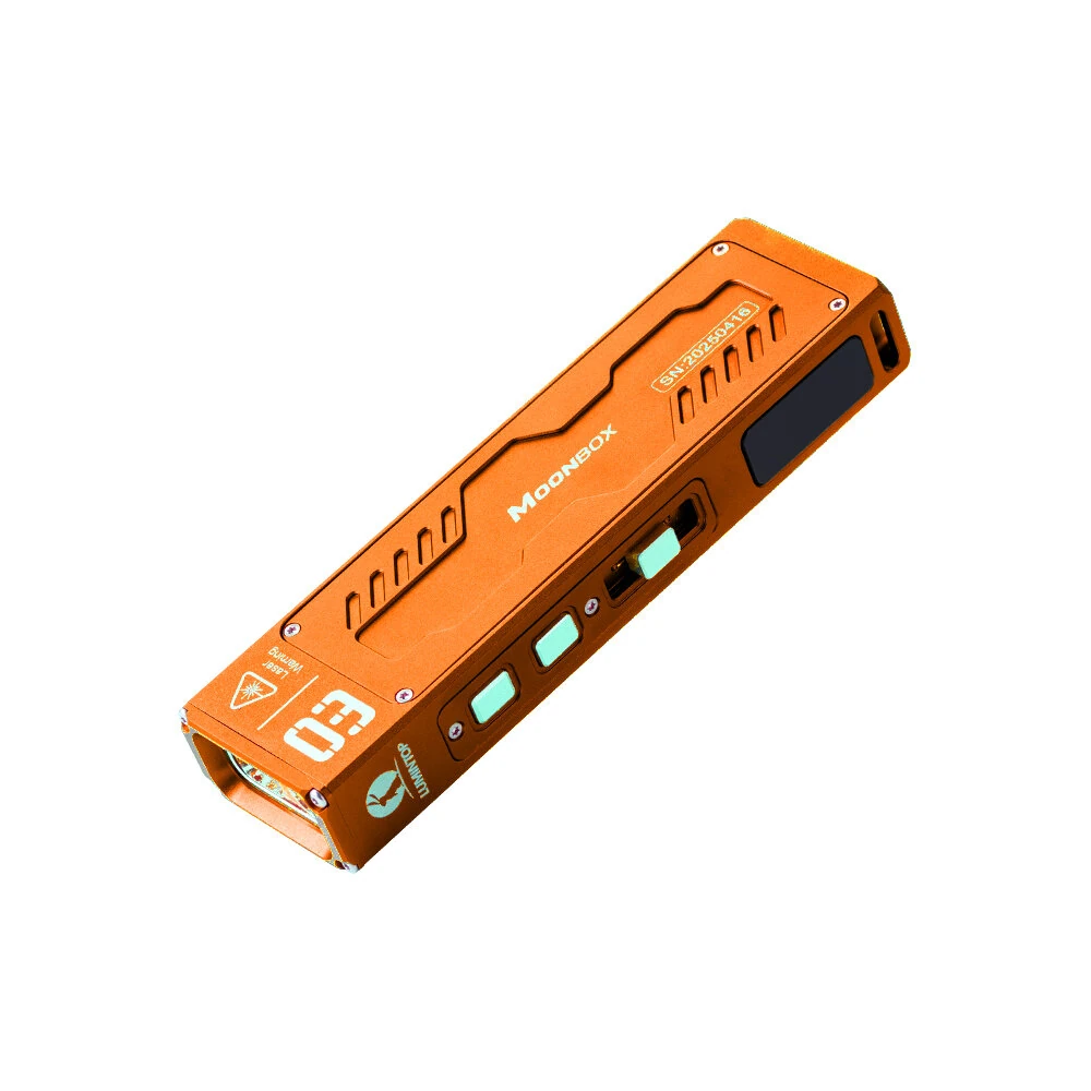 Lumintop MoonBox 3.0 1200LM 112M Range Multi-function Smart Flat EDC Flashlight LED Screen Mini RGB Atmosphere Light 365nm UV Light USB-C Charging Strong Magnetic Side Working Light for Hiking Camping Outdoor Emergency