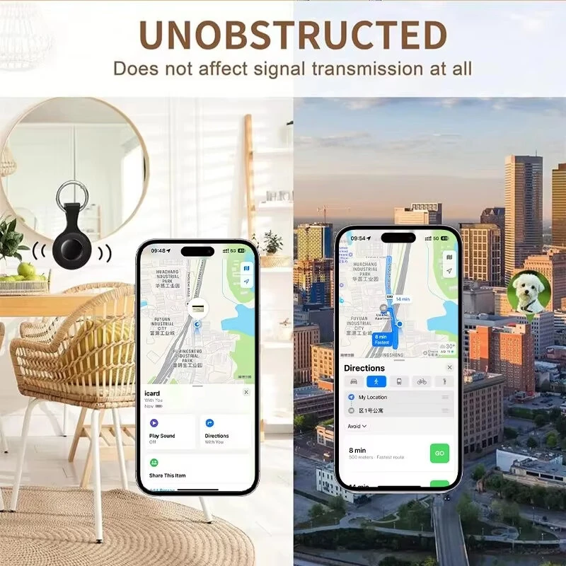 GPS Smart Tracker MFI Certification Anti Lose Reminder Device Key Wallet Car Smart Air Tag Works with Apple Find My IOS System