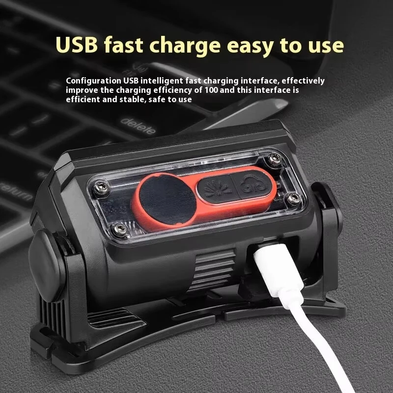 Bikight T142 Smart Sensor Powerful Type-C LED Headlamp 6 Modes 18650 Torch Built-in Battery Rechargeable Camping Fishing Light