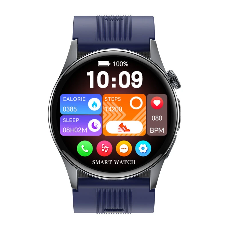 S200 1.56-inch AMOLED Display Murata Precision Piezoelectric Air Pump 4CH PD Optical Sensor ECG Heart Rate Blood Pressure Blood Oxygen Monitoring Body Composition Analysis Non-invasive Glucose Measurement NFC Function IP66 Waterproof Smart Watch