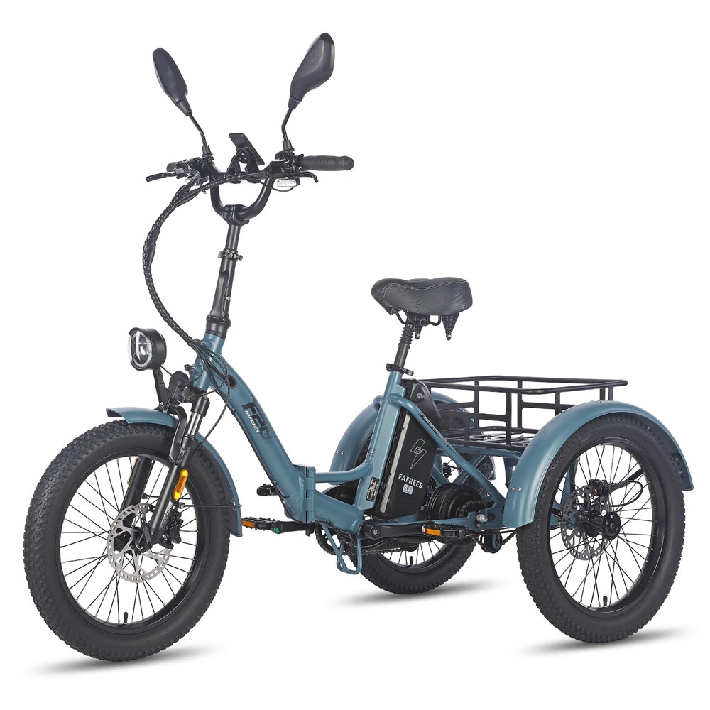 [EU DIRECT] FAFREES F20 MATE Electric Tricycle with EU L2e-P Certification 48V 21Ah Battery 500W Motor Recommended Top Speed 25KM/H 20*3.0inch Fat Tires 90-115KM Mileage Range 180KG Max Load Folding Electric Bike