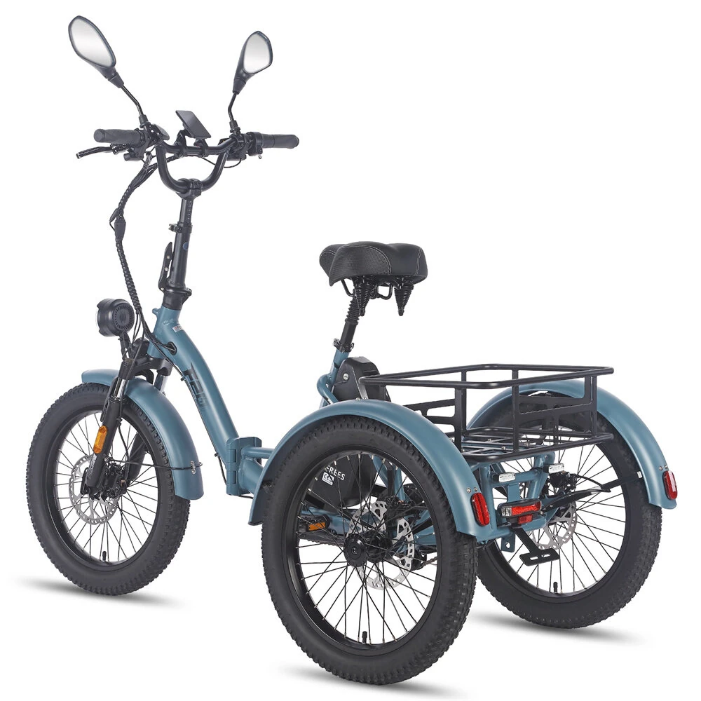 [EU DIRECT] FAFREES F20 MATE Electric Tricycle with EU L2e-P Certification 48V 21Ah Battery 500W Motor Recommended Top Speed 25KM/H 20*3.0inch Fat Tires 90-115KM Mileage Range 180KG Max Load Folding Electric Bike