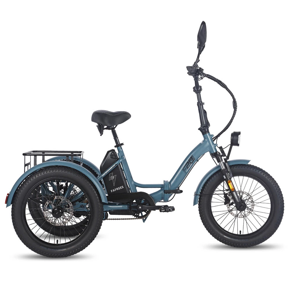 [EU DIRECT] FAFREES F20 MATE Electric Tricycle with EU L2e-P Certification 48V 21Ah Battery 500W Motor Recommended Top Speed 25KM/H 20*3.0inch Fat Tires 90-115KM Mileage Range 180KG Max Load Folding Electric Bike