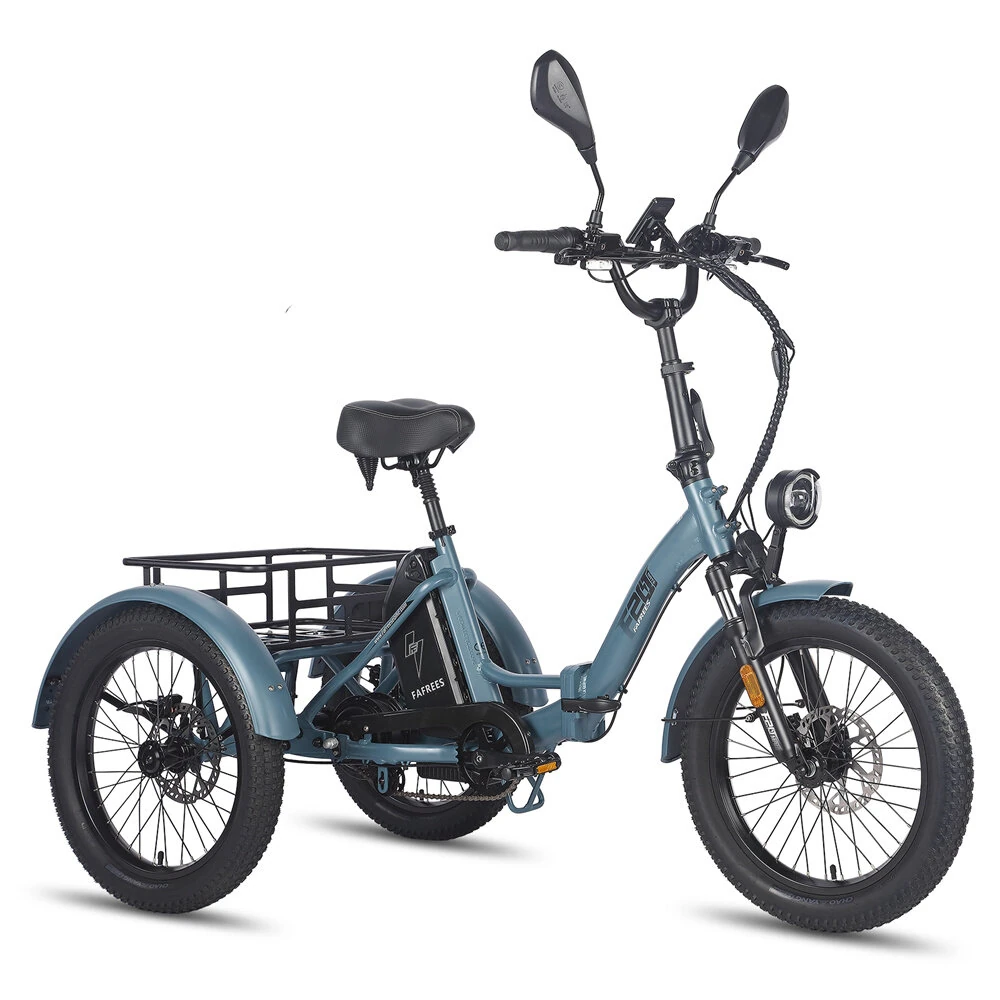 [EU DIRECT] FAFREES F20 MATE Electric Tricycle with EU L2e-P Certification 48V 21Ah Battery 500W Motor Recommended Top Speed 25KM/H 20*3.0inch Fat Tires 90-115KM Mileage Range 180KG Max Load Folding Electric Bike
