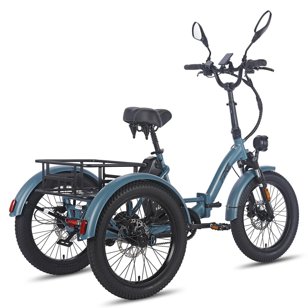 [EU DIRECT] FAFREES F20 MATE Electric Tricycle with EU L2e-P Certification 48V 21Ah Battery 500W Motor Recommended Top Speed 25KM/H 20*3.0inch Fat Tires 90-115KM Mileage Range 180KG Max Load Folding Electric Bike