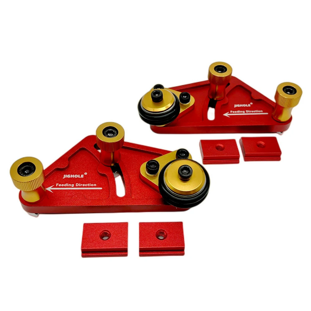 Upgraded Bearing Roller Feeder Aluminum Alloy Feather Loc Board Table Saw Feeding Safety Propelling Woodworking Auxiliary Tool