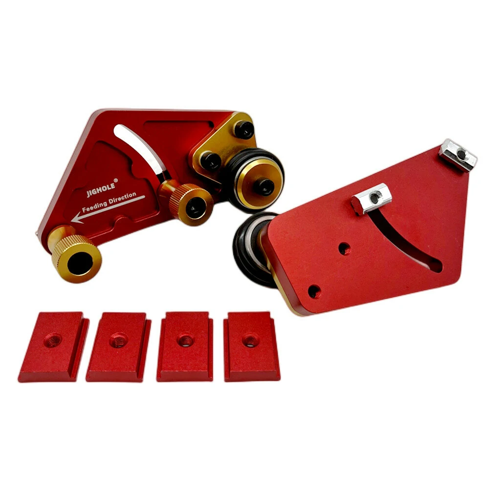 Upgraded Bearing Roller Feeder Aluminum Alloy Feather Loc Board Table Saw Feeding Safety Propelling Woodworking Auxiliary Tool