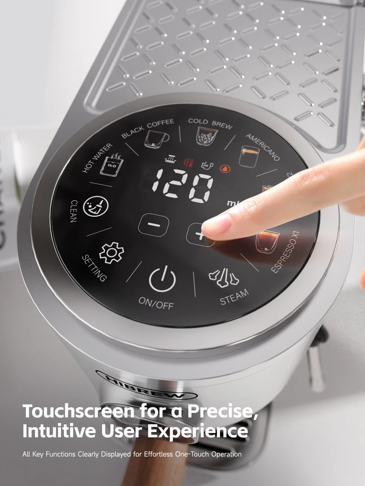 [EU Direct] HiBREW H13 Dual Boiler Espresso Machine & G5 Coffee Grinder Set With PID Temp Control 36 Grind Levels Milk Frothing Home Barista Kit