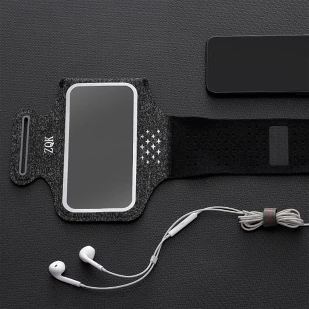 6.5'' Running Arm Bag Sports Waterproof Sweatproof Touch Screen Night Reflective Phone Bag for Outdoor Riding Hiking Fitness