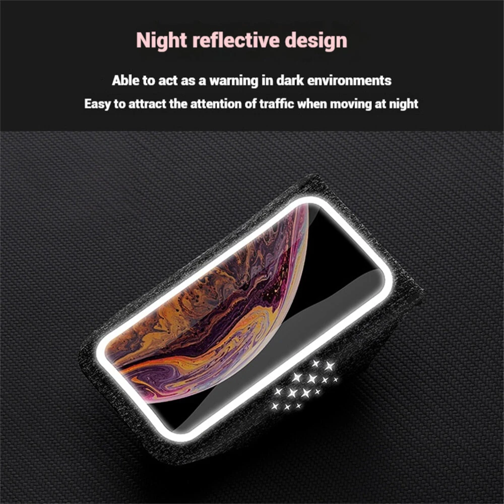 6.5'' Running Arm Bag Sports Waterproof Sweatproof Touch Screen Night Reflective Phone Bag for Outdoor Riding Hiking Fitness