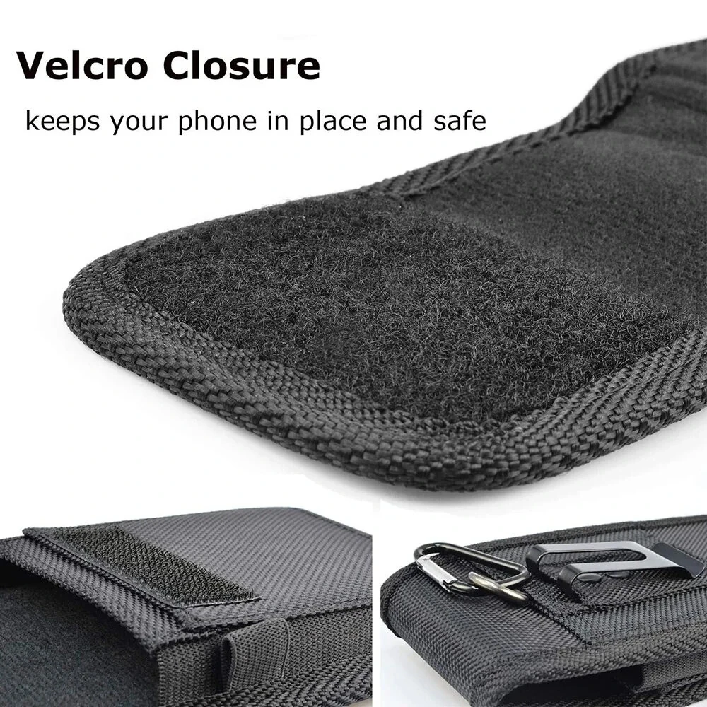 Vertical 5-7.5 inch Phone Holster Case Waist Bag with Belt Clip Portable Nylon Pouch Cover L-XXXL