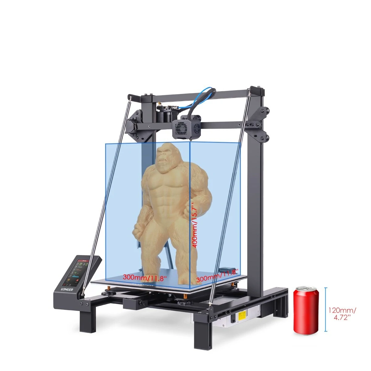 [EU/US Direct] LONGER LK5 Pro 3D Printer Upgraded Edition, Dual Blower Fan, 90% Pre-Assembled, Silent Motherboard, 300*300*400mm