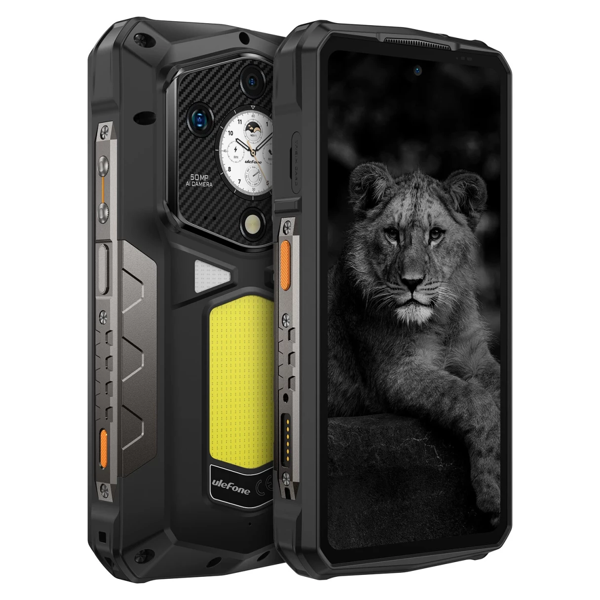 Ulefone Armor 29 Pro 5G AI AMOLED Dual Display 32GB 512GB 21200mAh 120W Fast Charge Versatile LED Light Warning Light 50MP Camera 64MP Night Vision Dimensity 7400 6.67 inch 120Hz Android 15 NFC IP68 IP69K Waterproof Rugged Smartphone