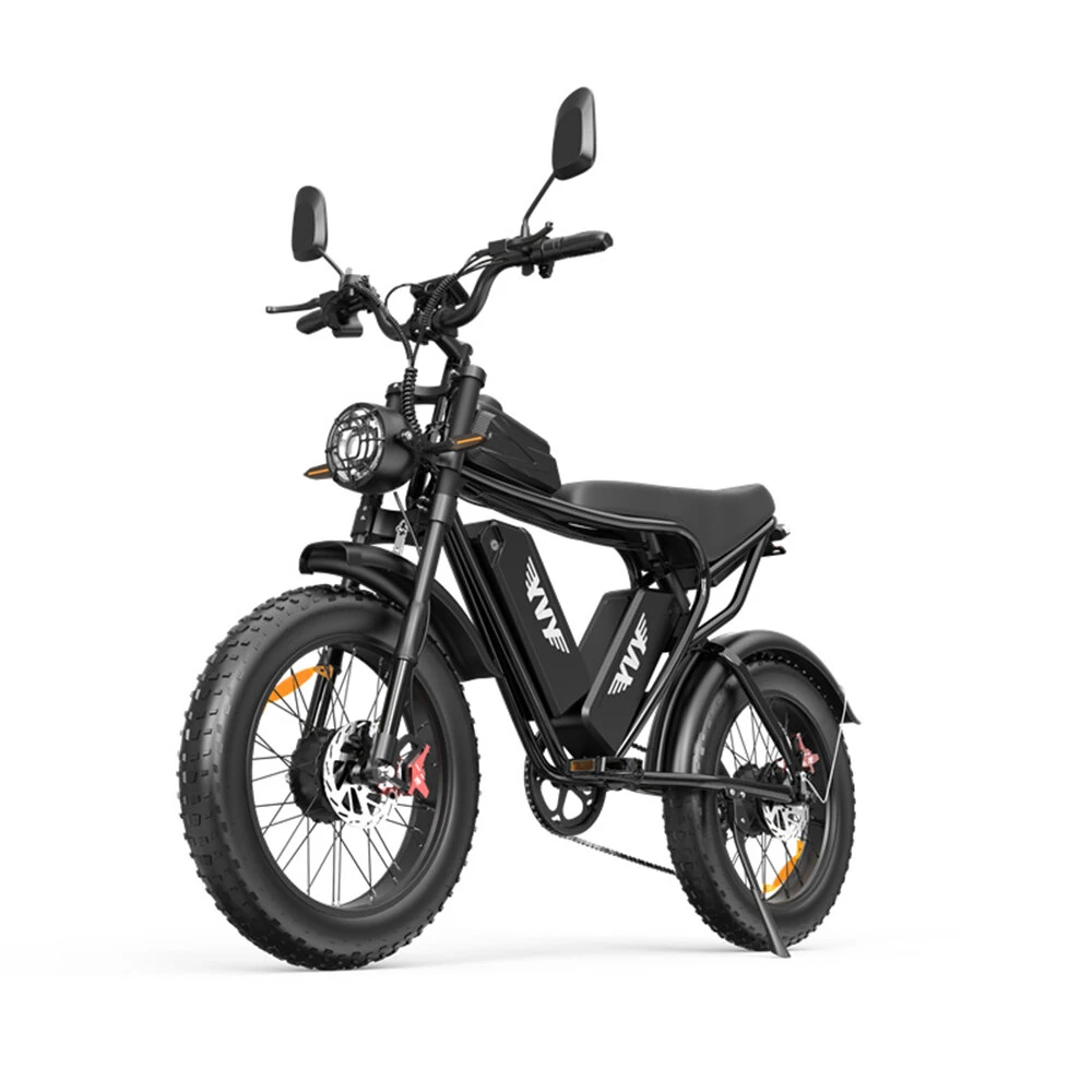[EU/UK/AU Direct] YVY C20 MAX  Electric Bike 52V 20AH*2 Dual Batteries 1000W*2 Dual Motors Recommended Top Speed 25KM/H 20*4.0Inch Tires 180KM Max Mileage 150KG Max Load Electric Bicycle Ridstar Q20 Pro