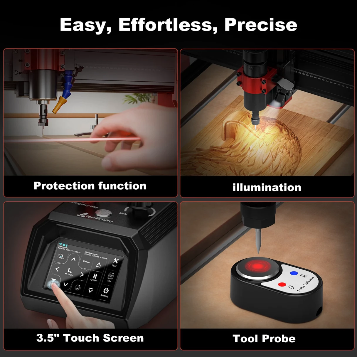 [EU Direct]TWO TREES TTC6050 CNC Router Engraving Machine + TWO TREES TC20W Laser Module