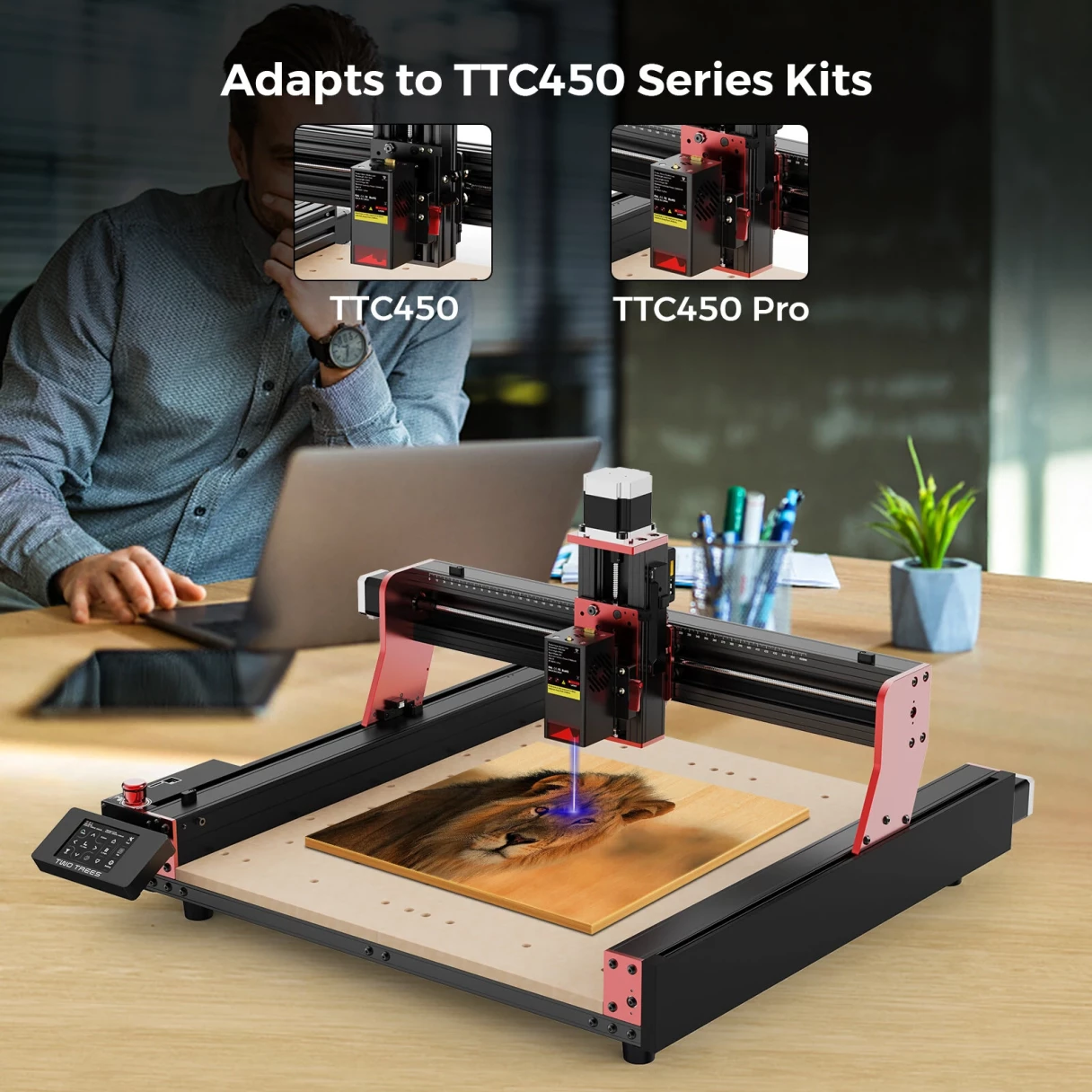 [EU Direct]TWO TREES TTC6050 CNC Router Engraving Machine + TWO TREES TC20W Laser Module