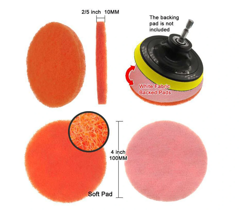 25PC/SET Electric Drill Brushes Brush Attachable for Cleaning Pool Tile Flooring Brick Ceramic Marble Grout Bathroom Car