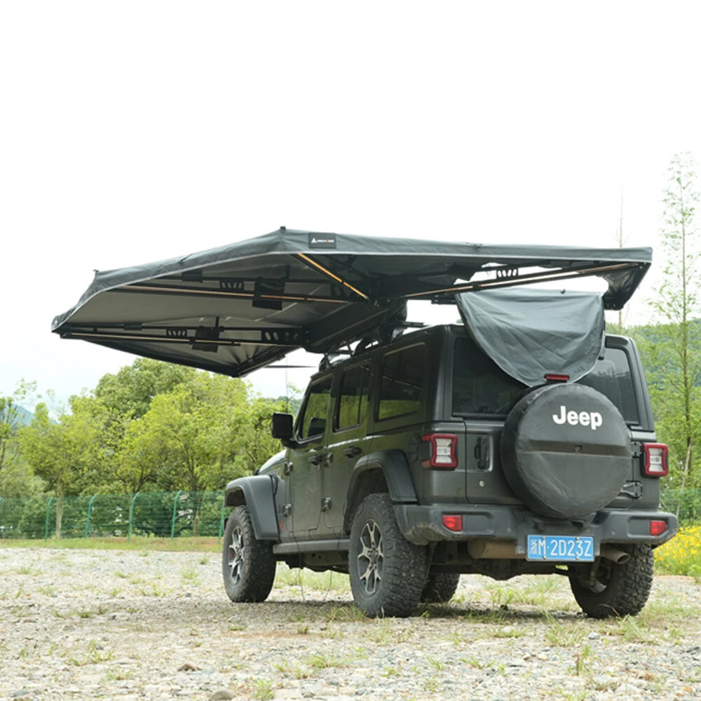 [DE Direct] APEXNOMAD 270Plus Freestanding Awning with LED Extended Left/Right Side 270 Car Awning Foldable Car Canopy Camper Tent Outdoor Side Portable Car Awning