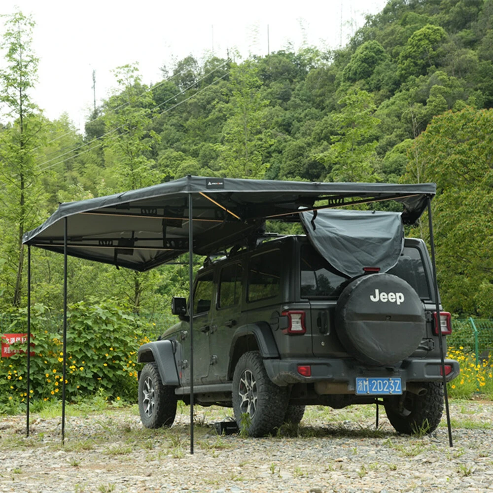 [DE Direct] APEXNOMAD 270Plus Freestanding Awning with LED Extended Left/Right Side 270 Car Awning Foldable Car Canopy Camper Tent Outdoor Side Portable Car Awning