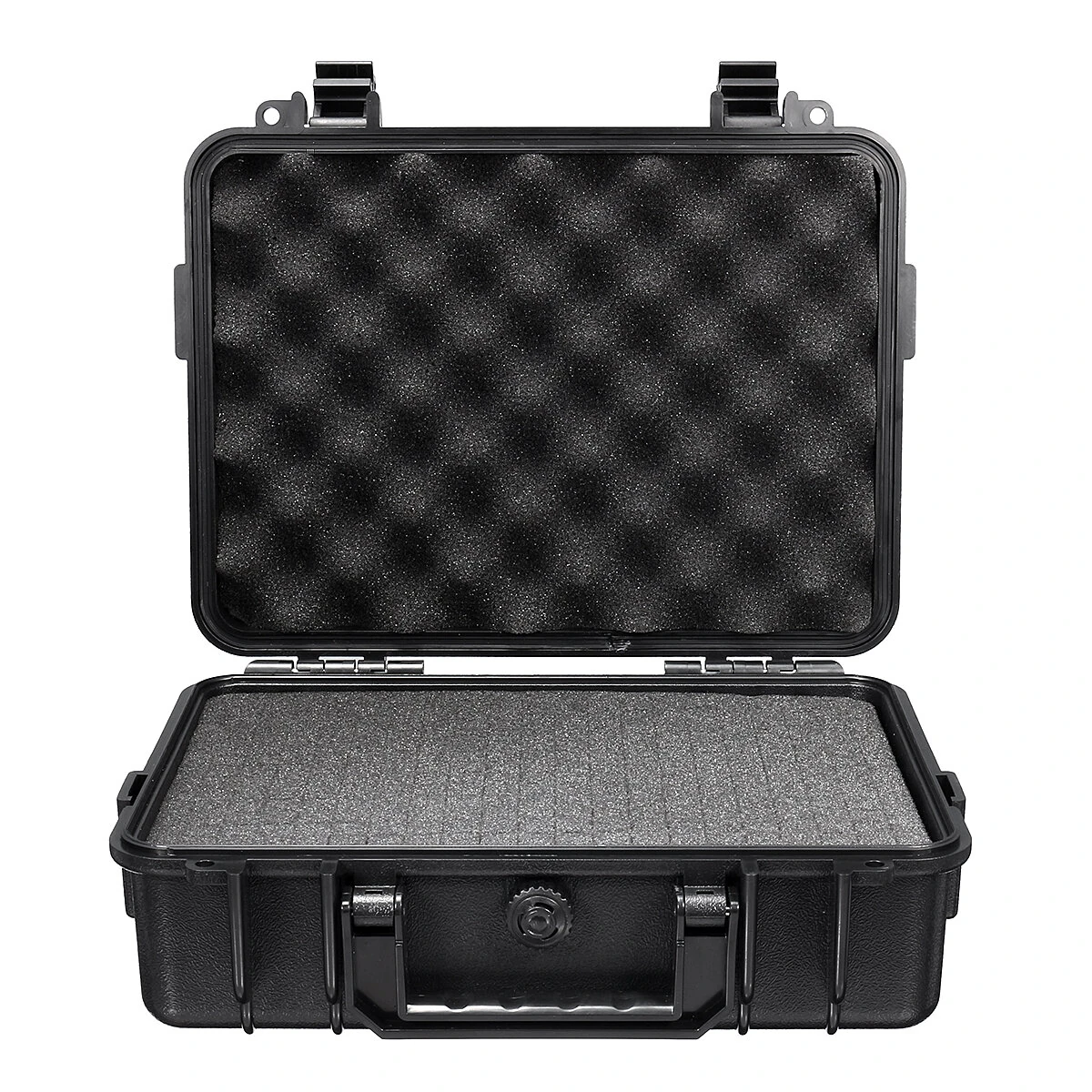 363x290x160mm Plastic Safety Equipment Case Waterproof Hard Carry Tool Box Shockproof Storage Box with Sponge for Tools Camera