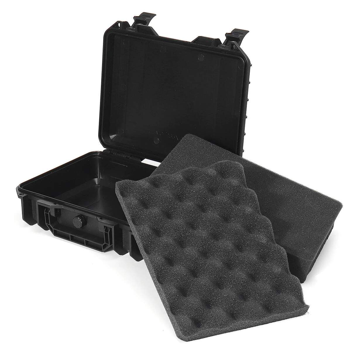 363x290x160mm Plastic Safety Equipment Case Waterproof Hard Carry Tool Box Shockproof Storage Box with Sponge for Tools Camera