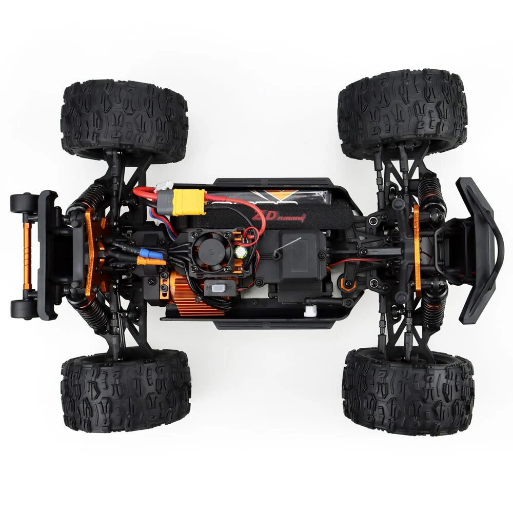 ZD Racing MT16 RTR 1/16 2.4G 4WD 80km/h Fast Brushless RC Car 3S Desert Monster Off-Road Truck Alloy Chassis LED Light Full Proportional Vehicles Models Toys Oil Filled Shocks