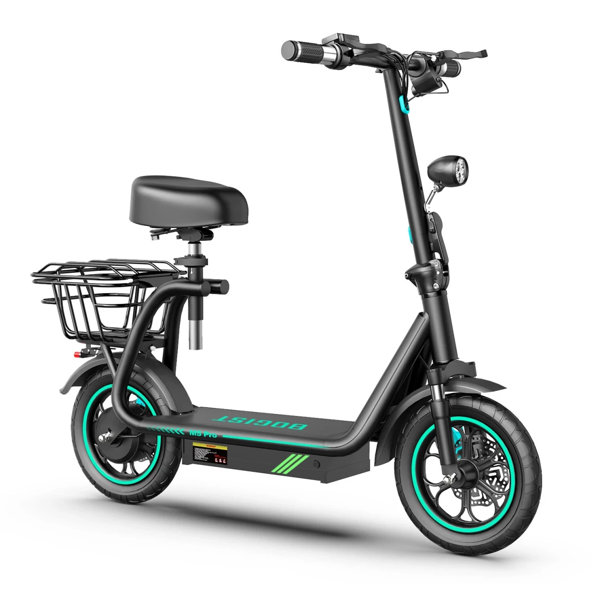 [EU DIRECT] BOGIST M5 PRO+ Folding Electric Scooter with Seat 48V 13Ah Battery 500W Recommended Top Speed 25KM/H Motor 12inch Tires 30-40KM Max Mileage Range 120KG Max Load