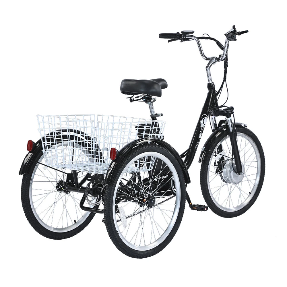 [EU DIRECT] GOGOBEST GF100 Electric Tricycle 36V 20AH Battery 350W Motor Recommended Top Speed 25KM/H 24inch 70KM Max Mileage 200KG Max Load Electric Tricycle