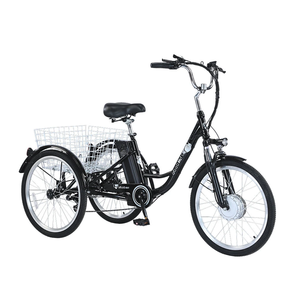 [EU DIRECT] GOGOBEST GF100 Electric Tricycle 36V 20AH Battery 350W Motor Recommended Top Speed 25KM/H 24inch 70KM Max Mileage 200KG Max Load Electric Tricycle