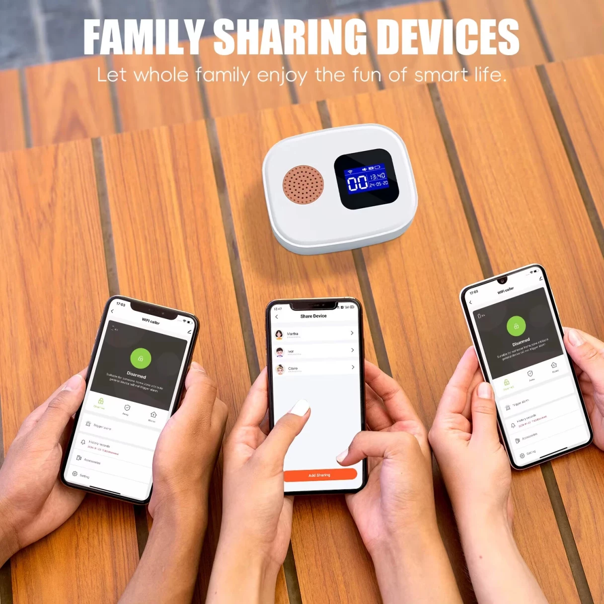 Tuya WiFi SOS Wireless Caregiver Pager Call Button System Emergency Alert Button for Seniors Patient Disabled Elderly Indoor Smart Life APP