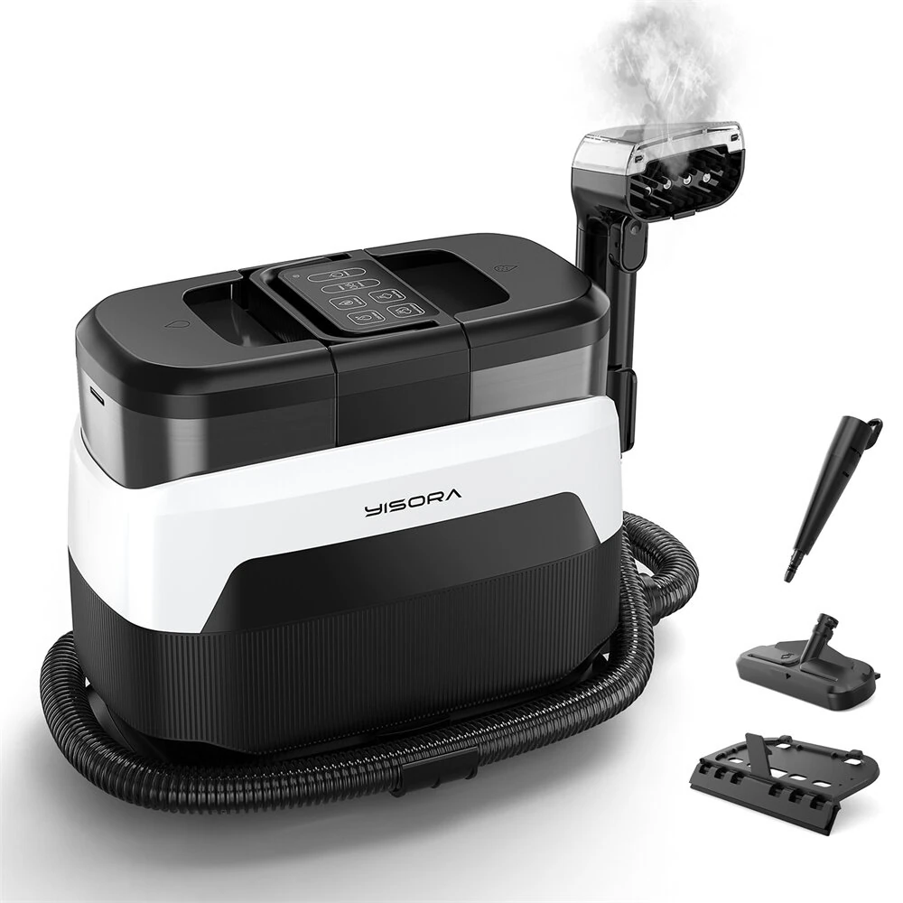 [EU Direct]INSE YISORA W08 1650W Steam Carpet Cleaner, 12000Pa Strong Suction, Dual Water Tanks, High-Temperature Spot & Upholstery Cleaner , teendow c6 max,for Home,Sofa, Mattress, Car Interior