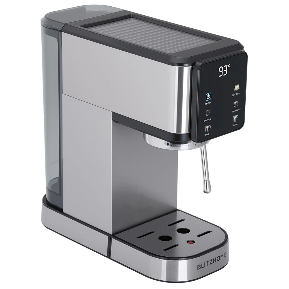 BlitzHome® CM5105 Espresso Coffee Machine & Novulife BG710T Coffee Grinder Set 20Bar Pressure Touch Screen 30 Grind Settings Home Barista Combo