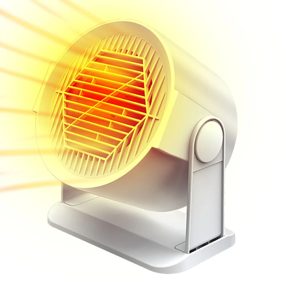 400W Portable Heater Fan Home Heater Heating Heater Shake Head Heater Household Small Electric Heater Desktop for Office Home